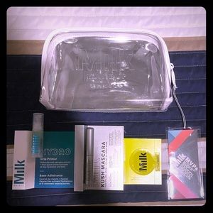 MILK makeup bag and samples